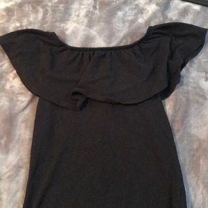 Black off the shoulder top